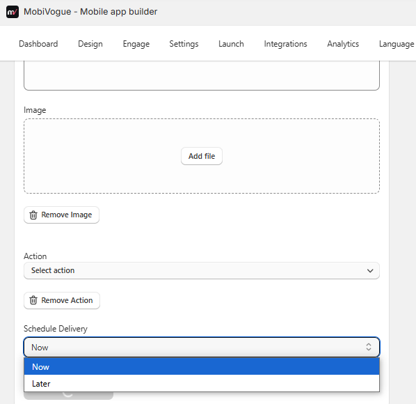 Schedule delivery