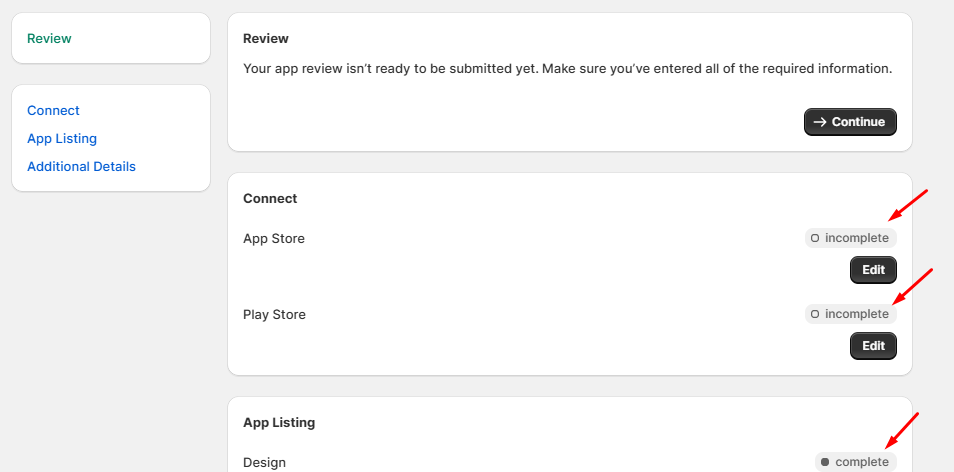 MobiVogue launch flow — Review step